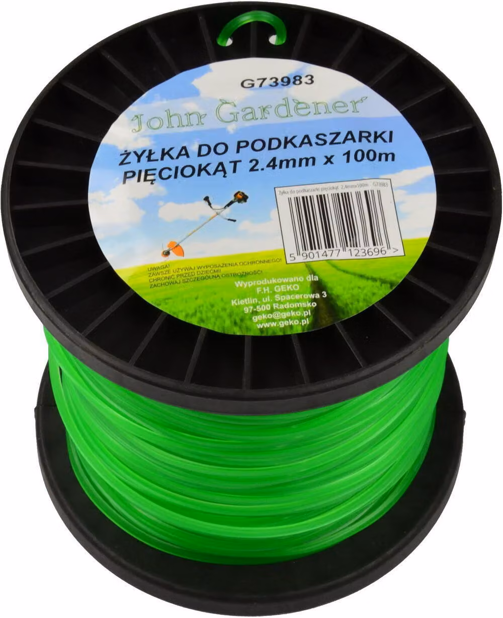 Corda falciante, profilo pentagonale 2,4 mm x 100 m GEKO
