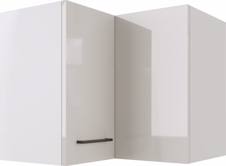 Mobile da cucina angolare superiore Flex Well Lund 60 x 32 x 54,8 cm grigio chiaro lucido grigio fumo opaco