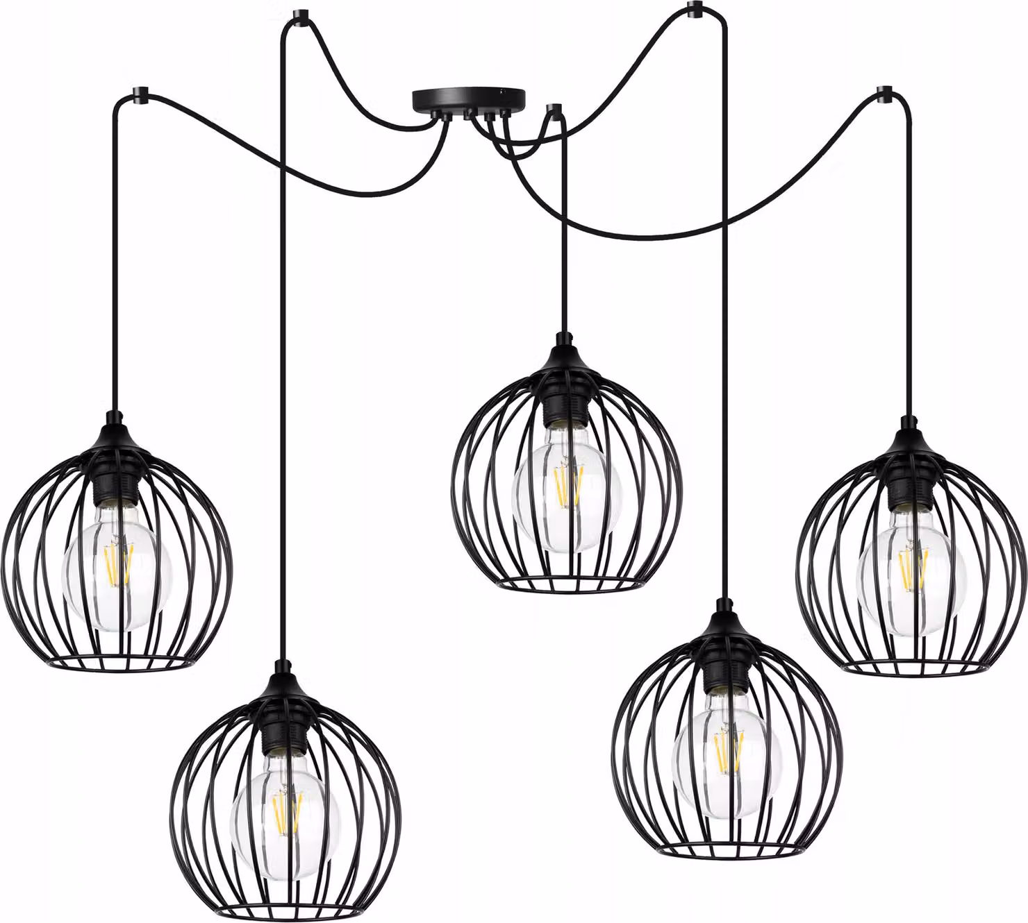 Moderna Lampada A Sospensione A Ragno, Soffitto In Filo Metallico