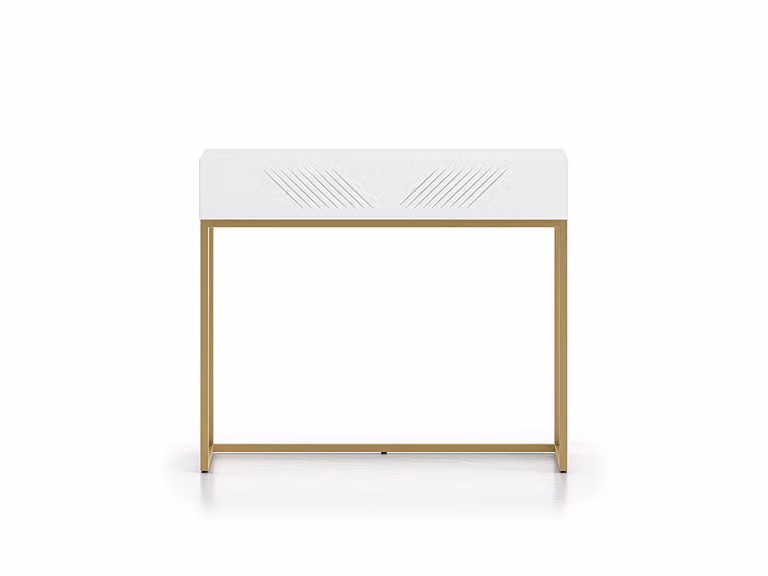 Tavolino consolle ADELE 3 - bianco / oro