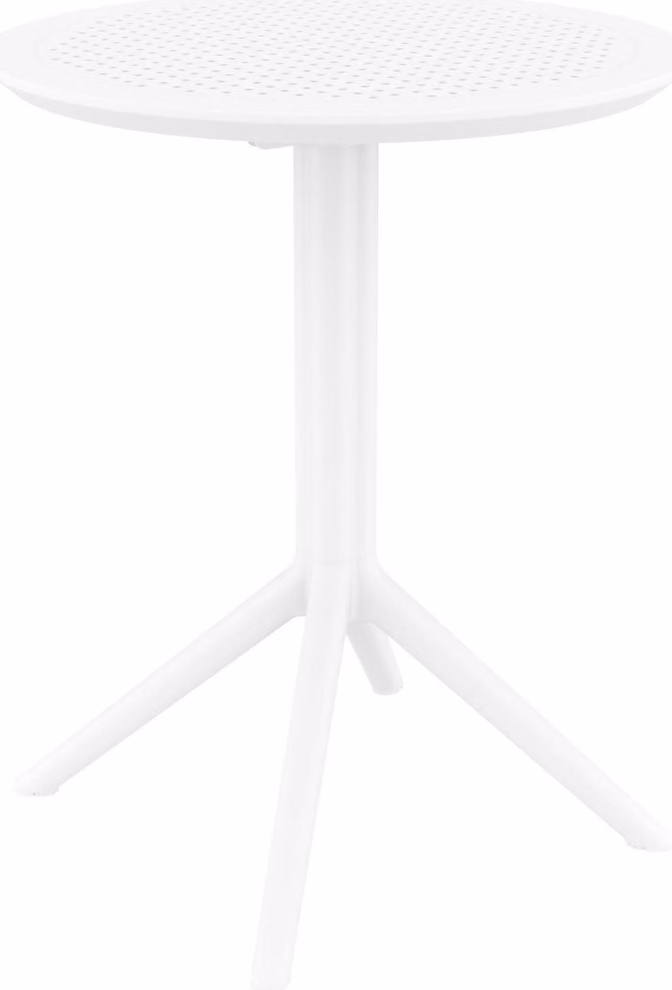 Tavolo pieghevole - Tavolo pieghevole - Robusta plastica resistente ai raggi UV Perfetto per eventi | Colore: bianco | Forma: Rotondo