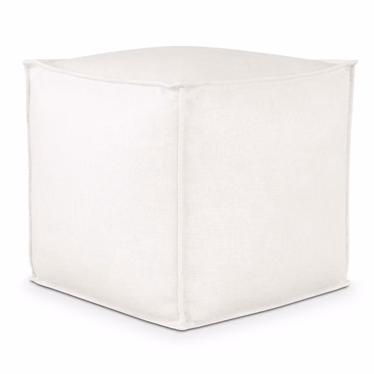 POUF QUADRATO PIUMA 50x50 cm Bianco
