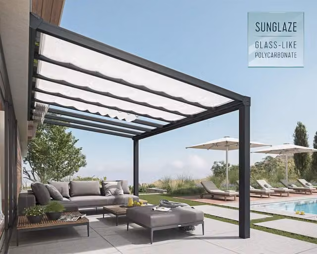 Tenda da Tetto Per la Pergola Stockholm 3.4X5.2 m Bianco