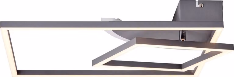 Brilliant | Zorg LED plafoniera 41x41cm grigio scuro opaco | 1x LED integrato, 36W LED integrato, (flusso luminoso: 3200lm, colore della luce: 3000K)