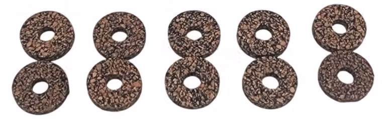 10 pezzi Sughero in gomma M6 20 mm x 7 mm x 4 mm