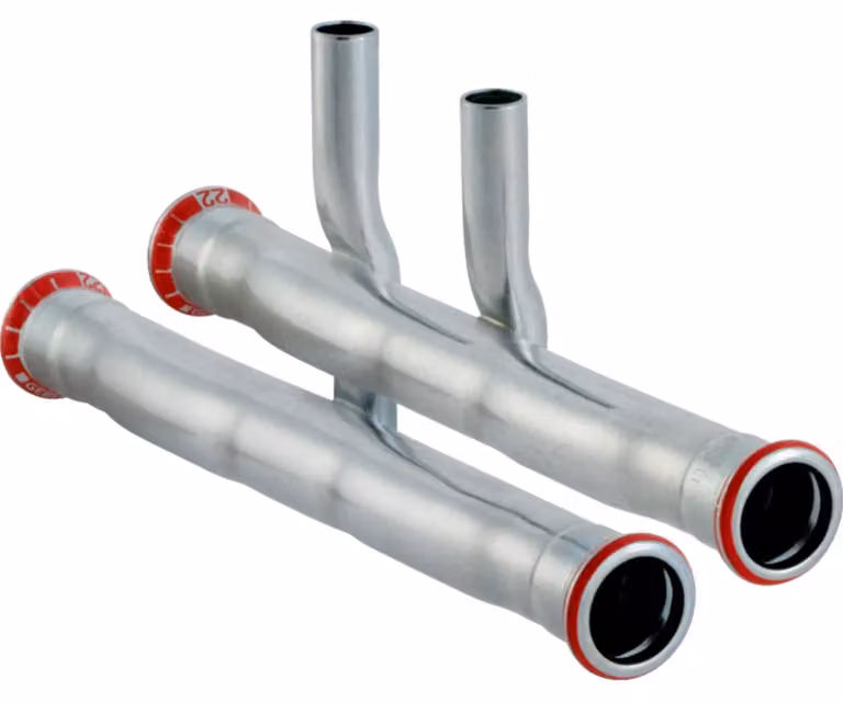 Geberit 24004 Set di pezzi a T per raccordi a C in acciaio Mapress