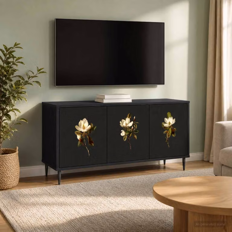 Mobile TV vidaXL BREMEN moderno in Rovere Nero, L 102 x P 33 x H 51 cm