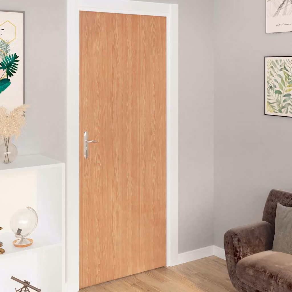 Set di 2 pellicole autoadesive per porte vidaXL in PVC effetto legno Ahorn marrone, H 210 cm x L 90 cm