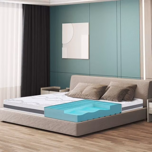 Materasso Singolo The White Stone Bianco con Comfort Foam, Proprietà Ortopediche e Antibatteriche, L/P/H: 80 x 205 x 16 cm
