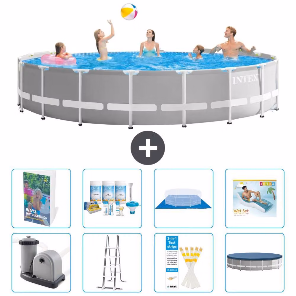Struttura per piscina a forma di prisma - 549x122 cm - composta da 7 elementi - modello S683