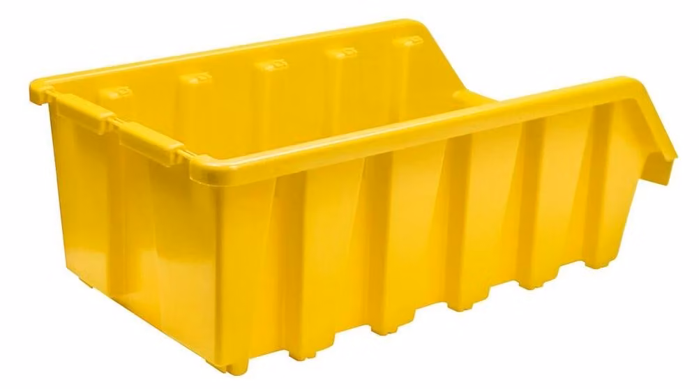 Scatola portaoggetti aperta misura 5, giallo