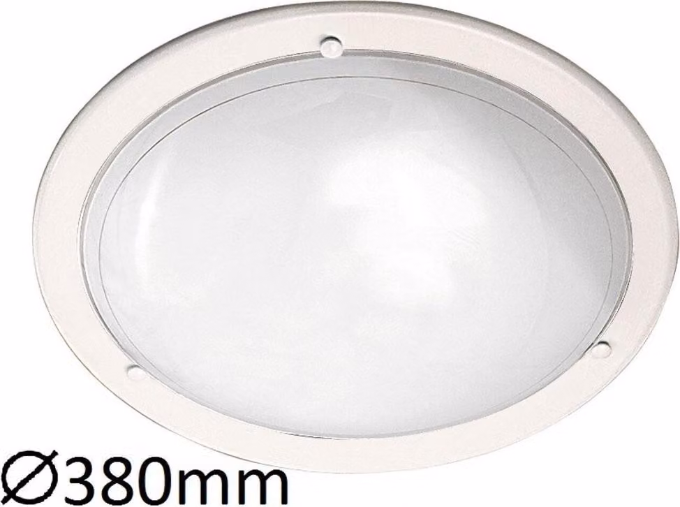 Plafond in vetro 38 cm E27 2x60W bianco rotondo Ufo 5131 Rabalux