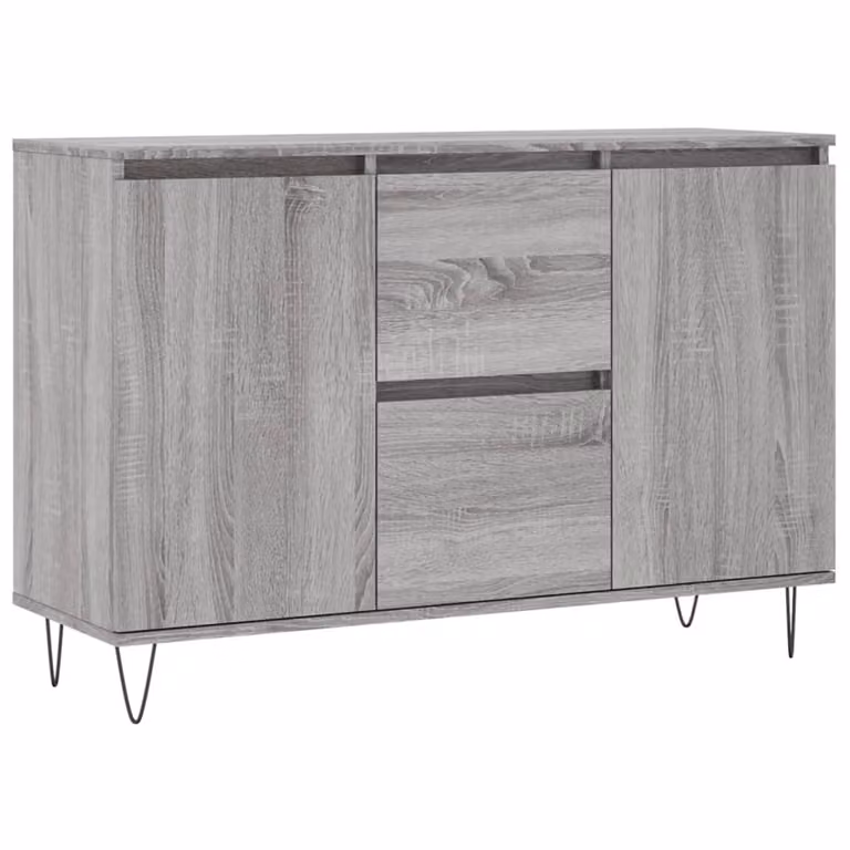 Credenza Grigio Sonoma 101,5x35x70 cm in Legno Multistrato