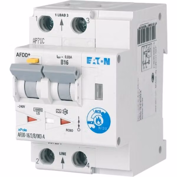 Eaton AFDD INTERRUTTORE DI PROTEZIONE ANTINCENDIO 2.POL (AFDD-16/2/C/003-A)