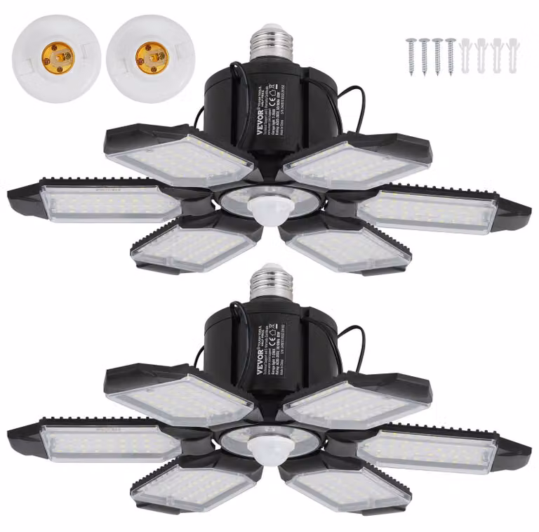 Lampada per garage - Illuminazione per garage - Lampada LED - Lampada per officina - Lampada a soffitto - 15000 lumen
