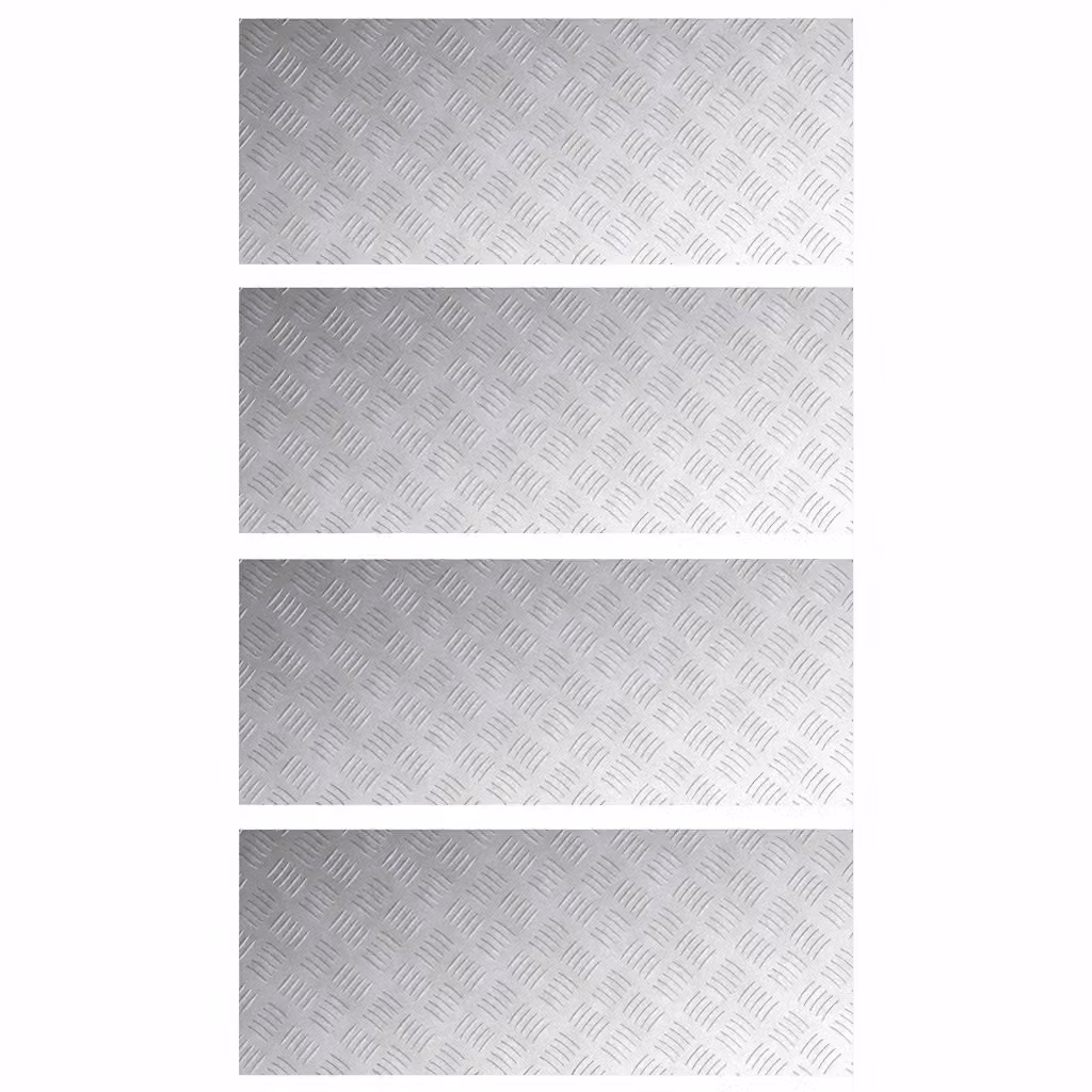 Set di 4 gradini antiscivolo per scale vidaXL in alluminio argento, L: 100 cm, P: 40 cm