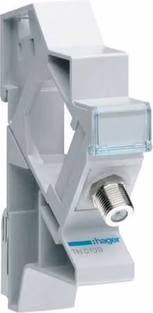Modulo coassiale F/F per montaggio su guida top-hat Hager TN010S