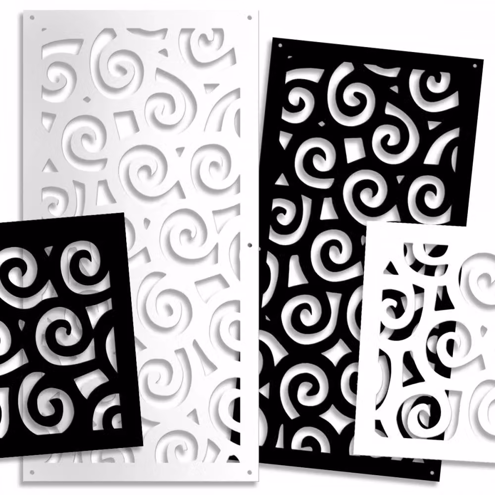 Signorbit Pannello Quadro Arredo in PVC Traforato Bianco per Parete, Design Moderno, L: 98 cm, H: 198 cm – 2
