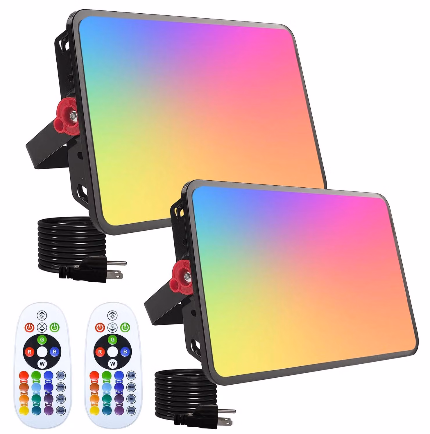 Faretto LED RGB da 200W, confezione da 2, grado di protezione IP66, cambio colore, dimmerabile