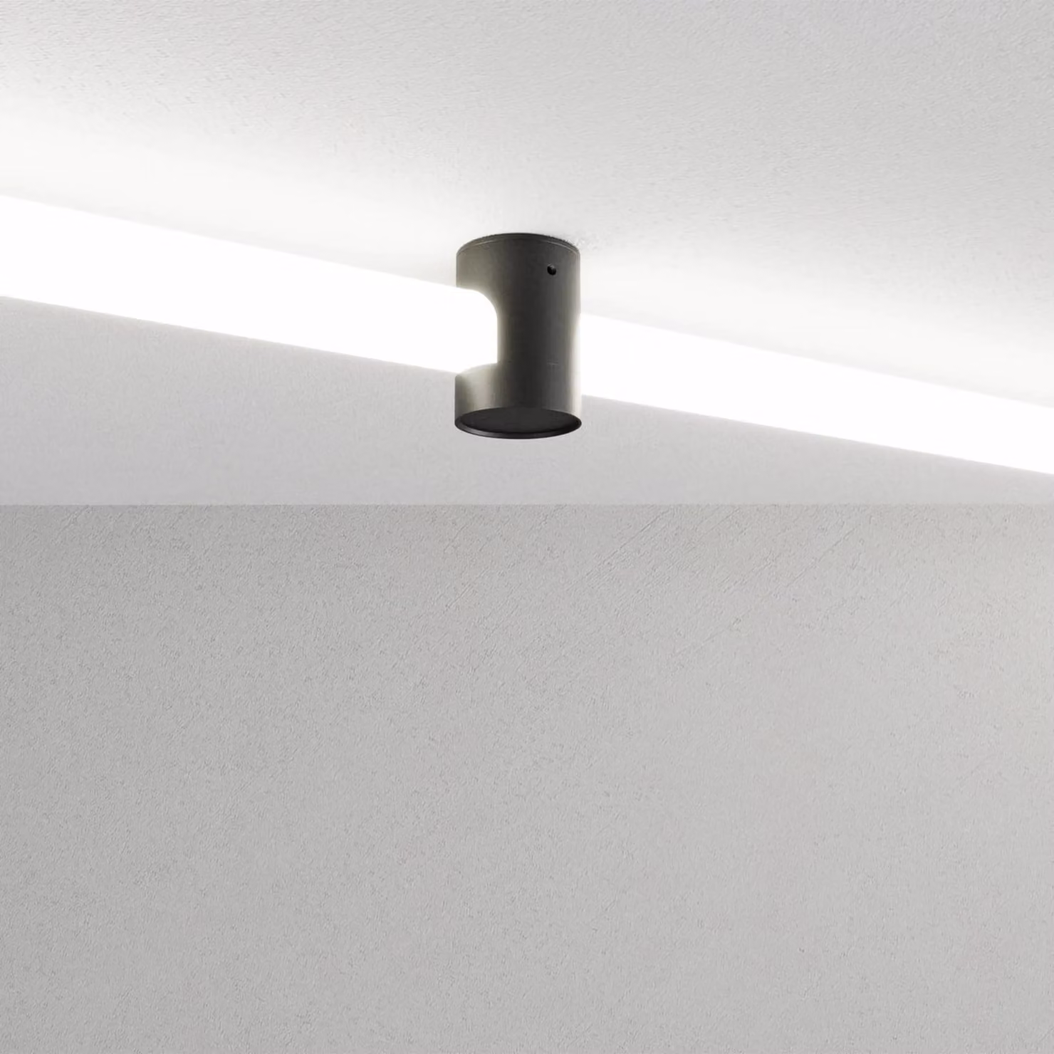 ARELUX XLOOP 25 - Elemento a parete/soffitto/passaggio - Nero