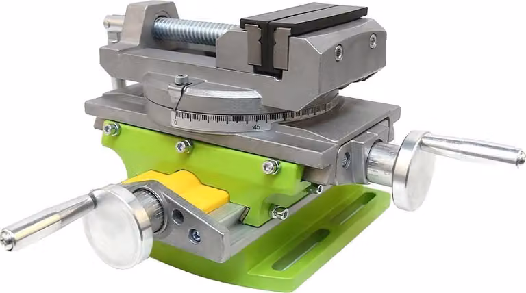 Dispositivo di fresatura e foratura di precisione, corsa dell'asse X di 80 mm, corsa dell'asse Y di 67 mm, rotazione di 90°
