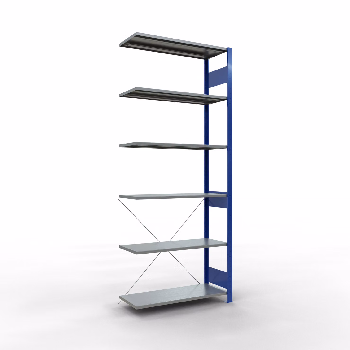 Scaffalatura aggiuntiva a sistema plug-in - 2500x1000x400 mm, tipo 85 kg