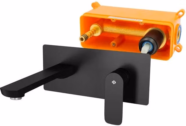Miscelatore lavabo da incasso Cassio Nero DUCHA.ES