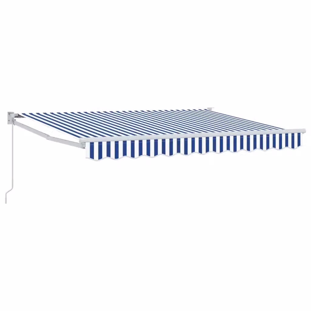 Tenda retrattile Videx in alluminio e poliestere Blu e Bianco L: 350 cm, P: 200 cm – 2