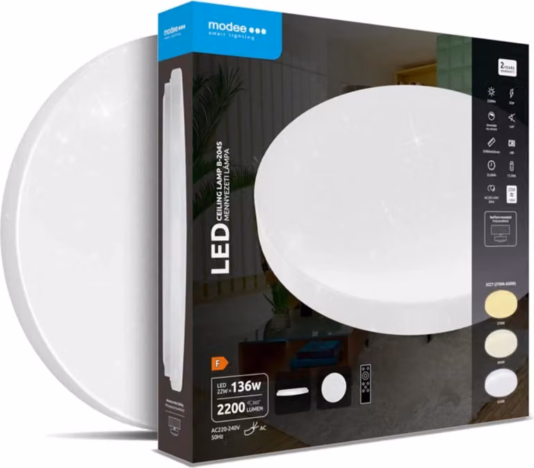 Lampada da soffitto LED Modee 22W + telecomando 2200 lumen