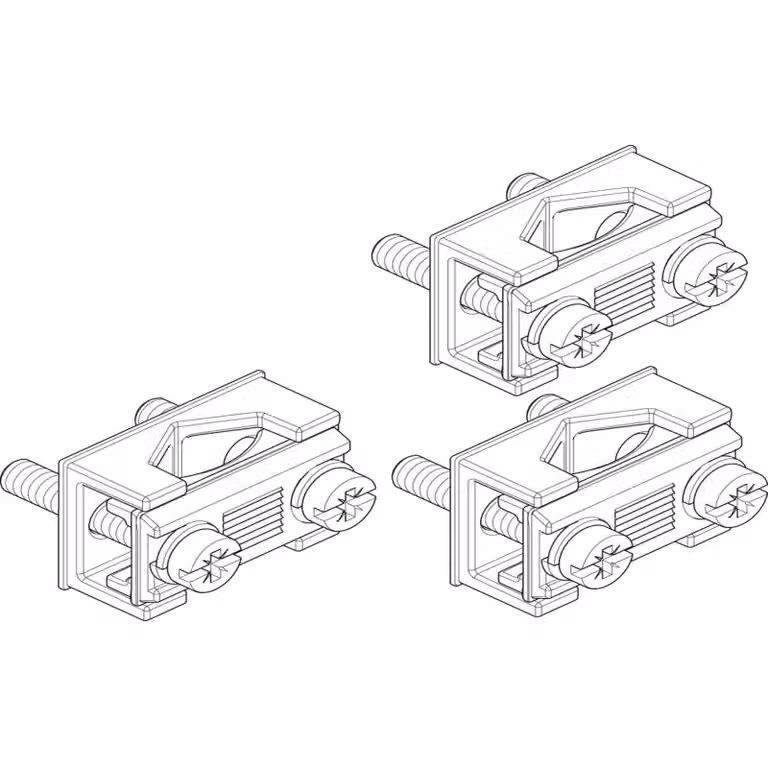 Prisma di contatto ABN per guide NH00 (set da 3 pezzi) per conduttori in rame e alluminio da 6-70 mm² XASKP03