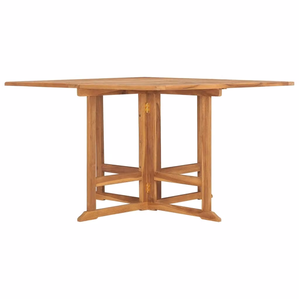 vidaXL Tavolo da pranzo pieghevole da giardino 110x110x75 cm in legno massiccio di teak