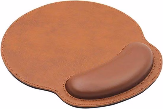 Tappetino da tavolo ergonomico in memory foam per ufficio, gaming, computer, laptop e Mac, sollievo dal dolore, a casa o al lavoro, leggero, antiscivolo, color caffè