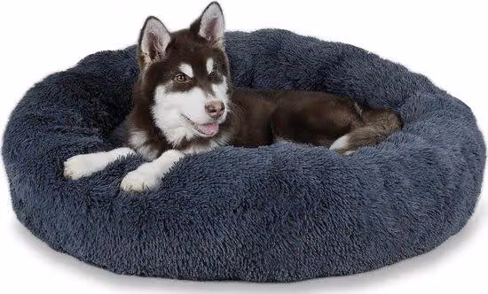 Ampio e comodo lettino per cani XXL con fondo antiscivolo, 120 cm, colore grigio scuro, adatto a cani di taglia grande, media e piccola.