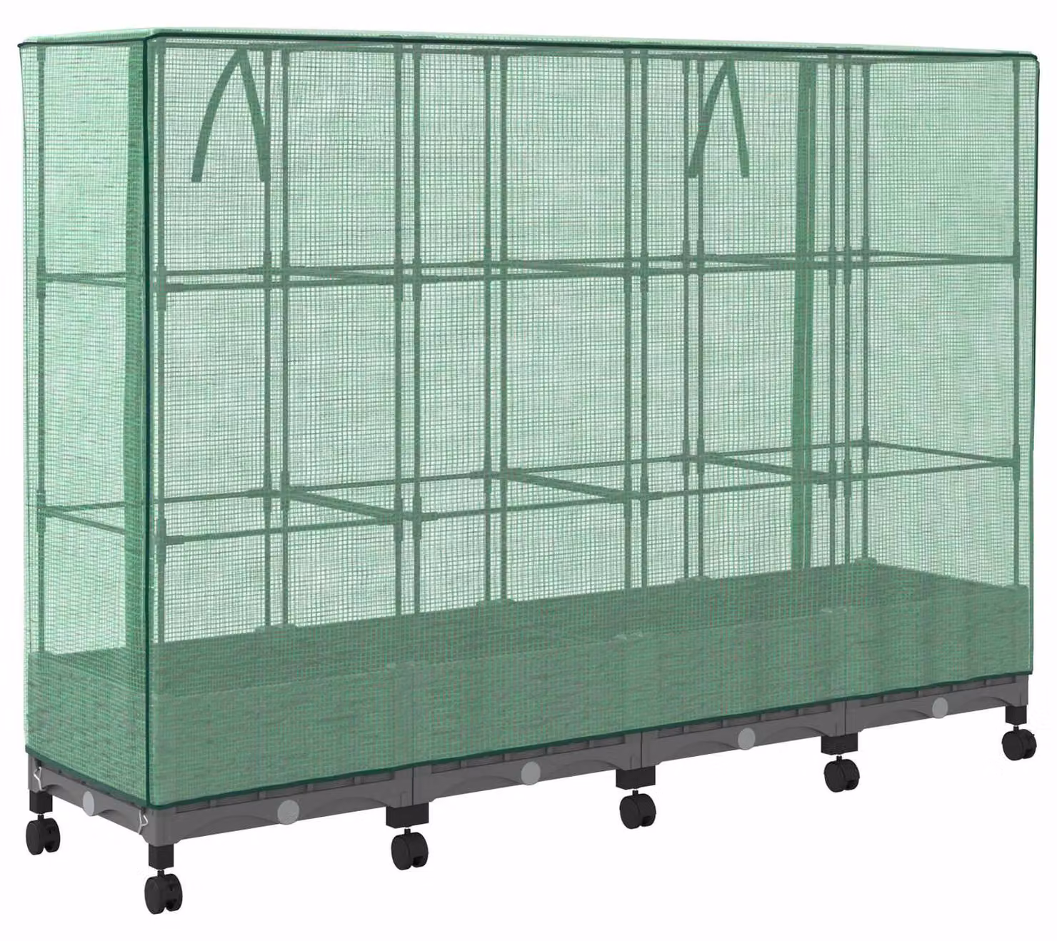 Vaso da fiori da giardino con copertura, ideale per serre e orti, confezione da 4 pezzi, colore grigio chiaro