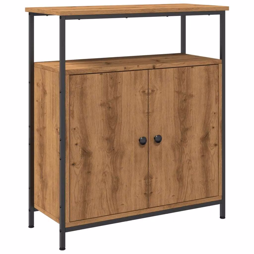 Credenza Rovere Artigianale 70x30x80 cm in Legno Multistrato