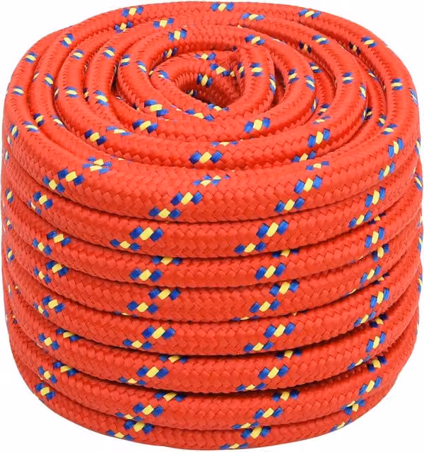 Corda multiuso in plastica rossa vidaXL, diametro 20 mm, lunghezza 100 m