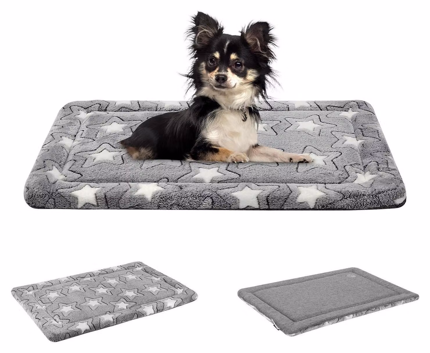 Cuccia per cani, reversibile, lavabile, girevole, 61 x 46 x 3 cm, colore grigio