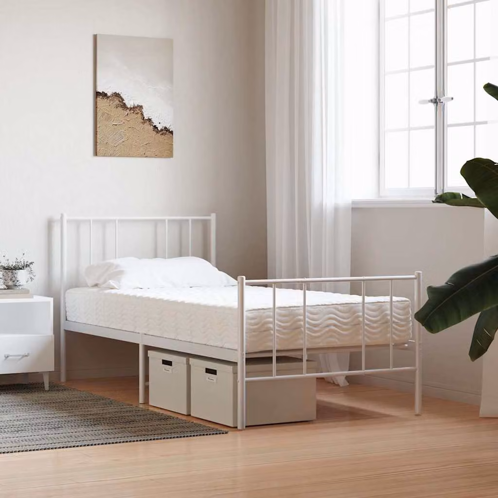 vidaXL Materasso in Schiuma Bianco 80x210 cm Durezza H2 H3
