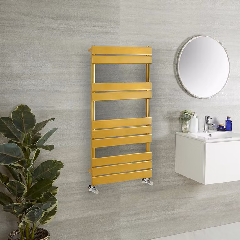 Scaldasalviette di Design - 1000mm x 450mm - Oro Metallizzato - Lustro