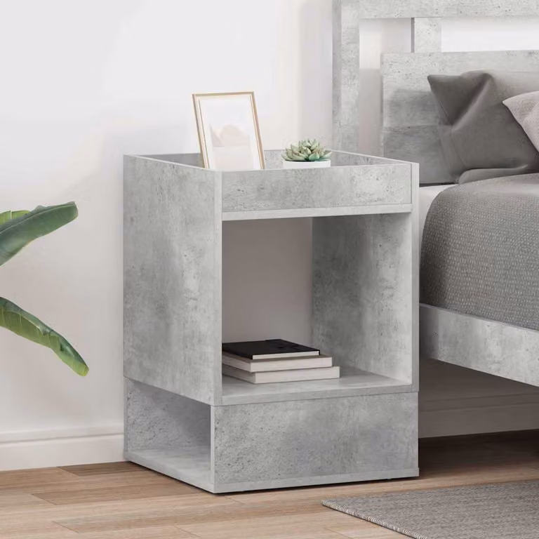 Set di 2 tavolini da soggiorno vidaXL moderni in grigio, L/P/H: 40 x 40 x 56 cm