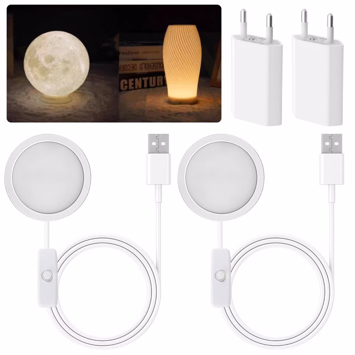 Set di 2 lampade a LED per stampanti 3D, con 3 tipi di illuminazione