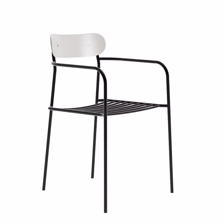 Sedia Ùti plastic back with arms Infiniti Design