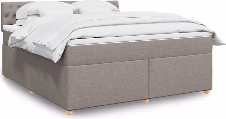 Maison Exclusive - Giroletto a Molle con Materasso Tortora 180x200 cm in Tessuto
