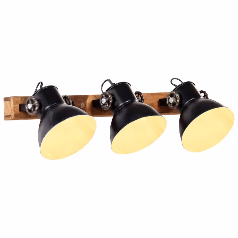Lampada da parete in stile industriale nero 65x25 cm E27