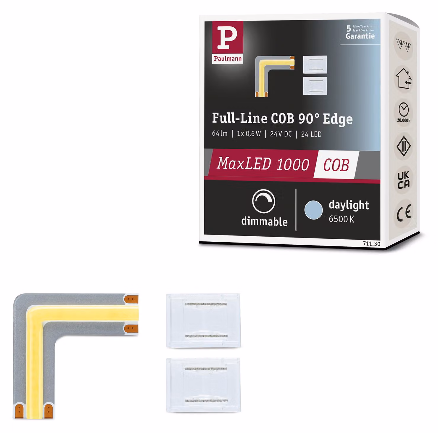 Paulmann MaxLED 1000: Striscia LED completa, con angolo di 90°
