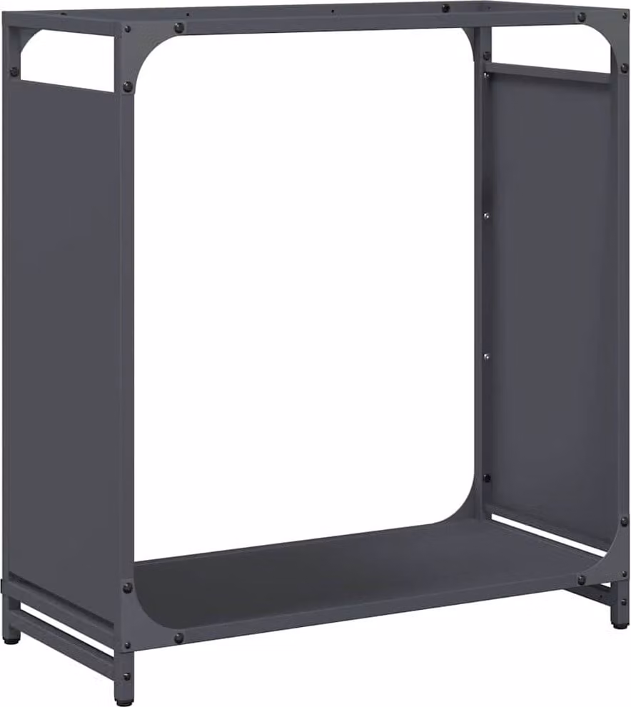 Rastrelliera per Legna da Ardere Antracite 60x28x65 cm