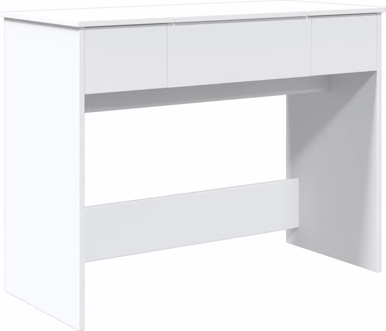 Toeletta con Specchio Bianco 100x45x76 cm