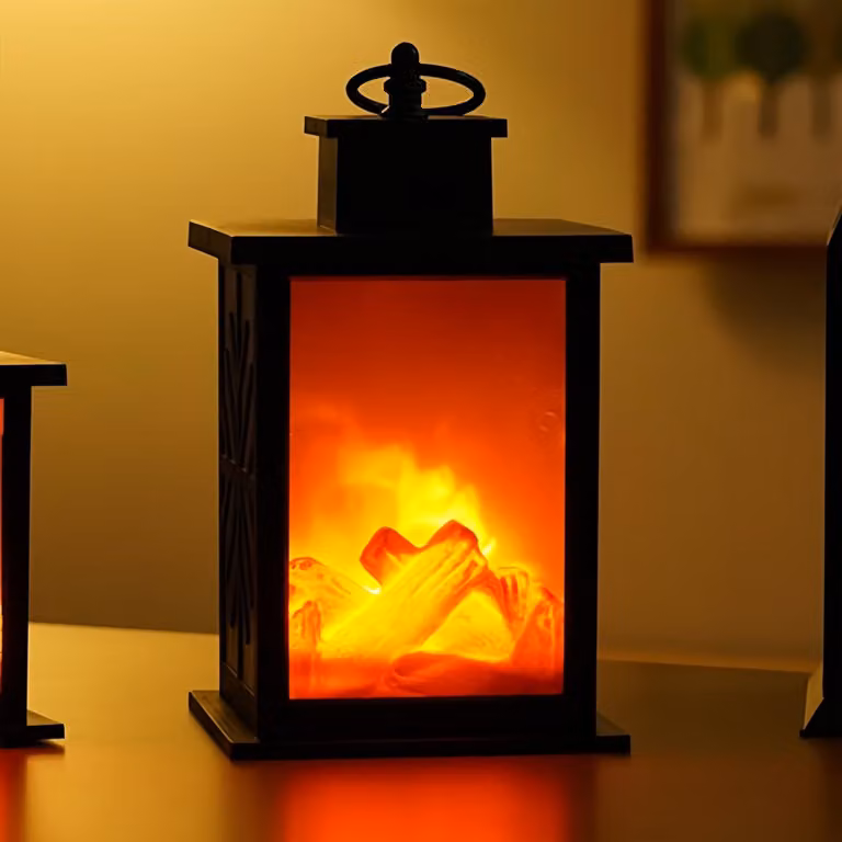 Lampada a LED per camino - Effetto fiamma simulata - Alimentazione a batteria