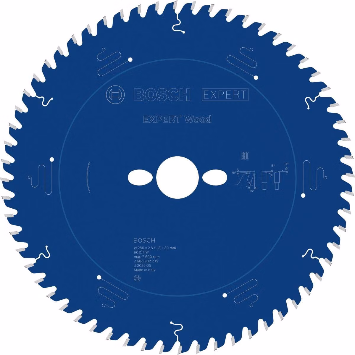 Lama circolare Bosch EXPERT Wood, 250x2,8x30 mm, Z60