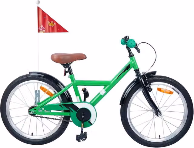 Bicicletta per bambini vidaXL da 20 pollici in metallo e gomma, colore verde
